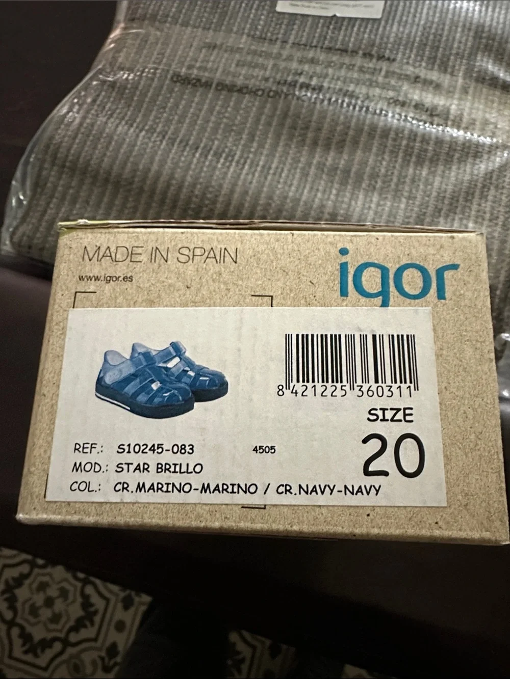Igor Kids Navy Jelly Sandals